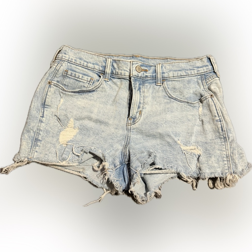 Old Navy Light Blue Ripped Jean Shorts